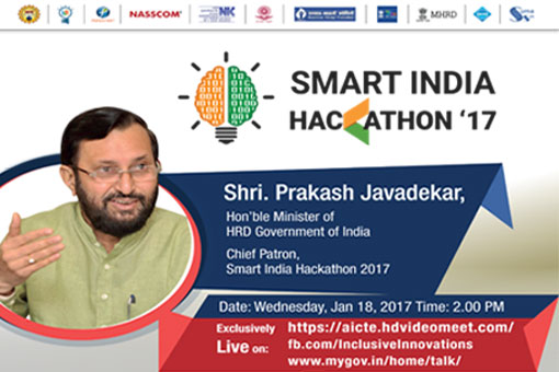 Talk with Shri Prakash Javadekar on Smart India Hackathon, 2017