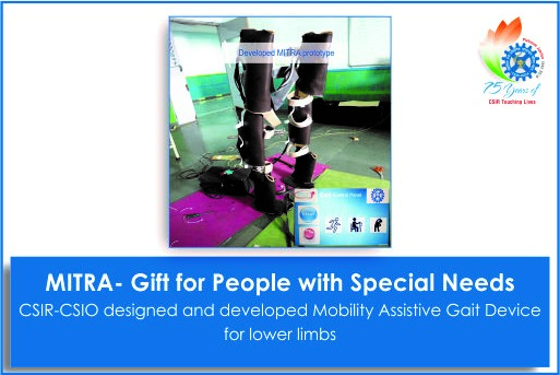 CSIR – CSIOs gift for people with special needs  Mobility Assistive Gait Device for Rehabilitation-MITRA