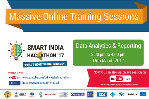 स्मार्ट इंडिया हैकाथॉन - डेटा एनालिटिक्स एंड रिपोर्टिंग पर प्रशिक्षण 