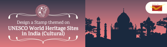 Design a Stamp themed on UNESCO World Heritage Sites in India (Cultural)