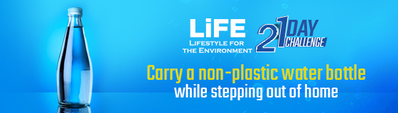 Day 1 - Carry a non-plastic water bottle while stepping out of  home