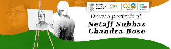 Draw a Portrait of Netaji Subhas Chandra Bose