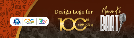 'मन की बात' के 100वें एपिसोड के लिए लोगो डिजाइन 