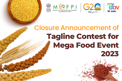 Closure Announcement for Tagline Contest for Mega Food Event 2023