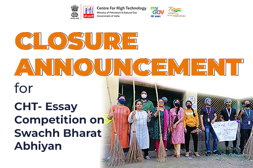 Closure announcement for CHT- Essay Competition on Swachh Bharat Abhiyan