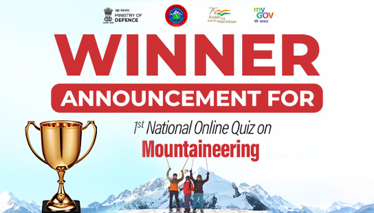 Winner Announcement Blog for 1st National Online Quiz on Mountaineering
