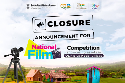 Closure announcement for National Level Film Competition showcasing assets created in an ODF plus Model village