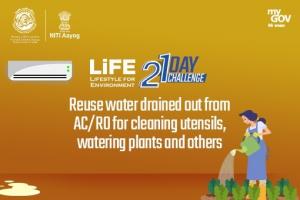 Day 16 - Reuse water drained out from AC/RO for cleaning utensils, watering plants and others
