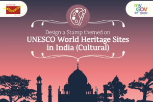 Design a Stamp themed on UNESCO World Heritage Sites in India (Cultural)