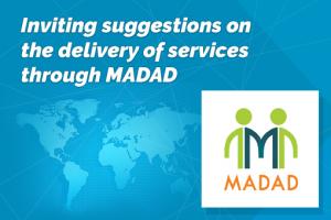 Inviting suggestions on the delivery of services through MADAD