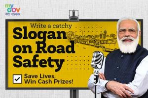 WRITE A SLOGAN ON ROAD SAFETY - SAVE LIVES