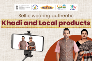Selfie wearing authentic Khadi and Local products