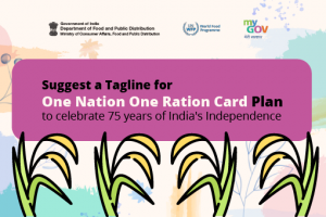 Suggest a Tagline for One Nation One Ration Card Plan